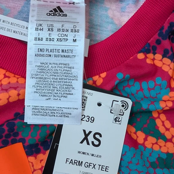 Adidas Farm Rio cropped floral shirt XS - Picture 4 of 4